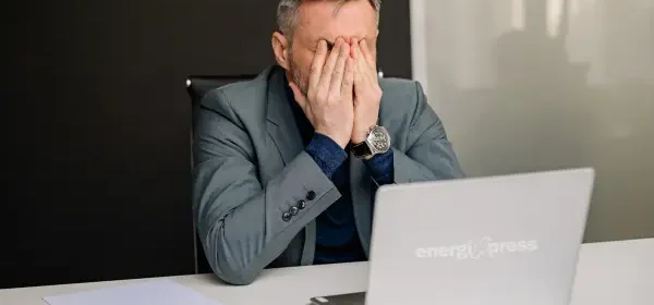 Blood flow declines after 40 - A tired man with his hand on his face